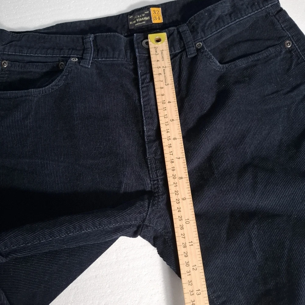 J.Crew Corduroy Pants Mens 32x34 Navy Slim Straight Chino Preppy Casual